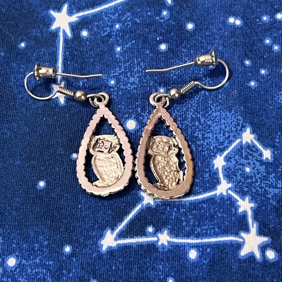 💜 NWOT Turquoise Owl Earrings - Picture 2 of 2
